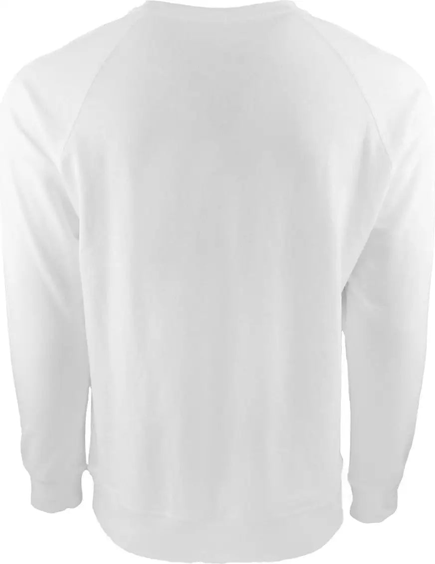 Next Level 9000 Laguna Raglan Sweatshirt - White - Adult Xs
