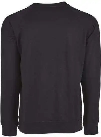 Next Level 9000 Unisex Laguna Raglan Crewneck Sweatshirt Black