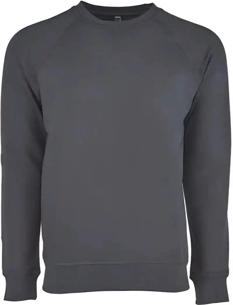 Next Level 9000 Unisex Laguna Raglan Crewneck Sweatshirt Heavy Metal