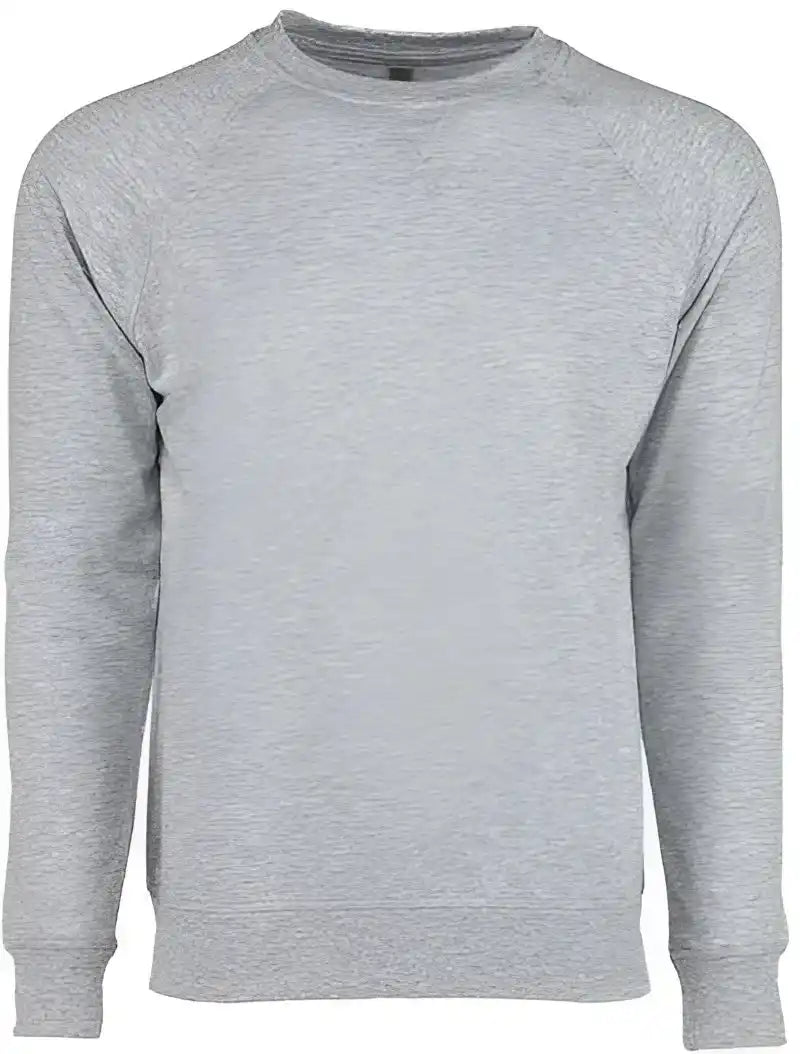 Next Level 9000 Unisex Laguna Raglan Sweatshirt Heather Gray