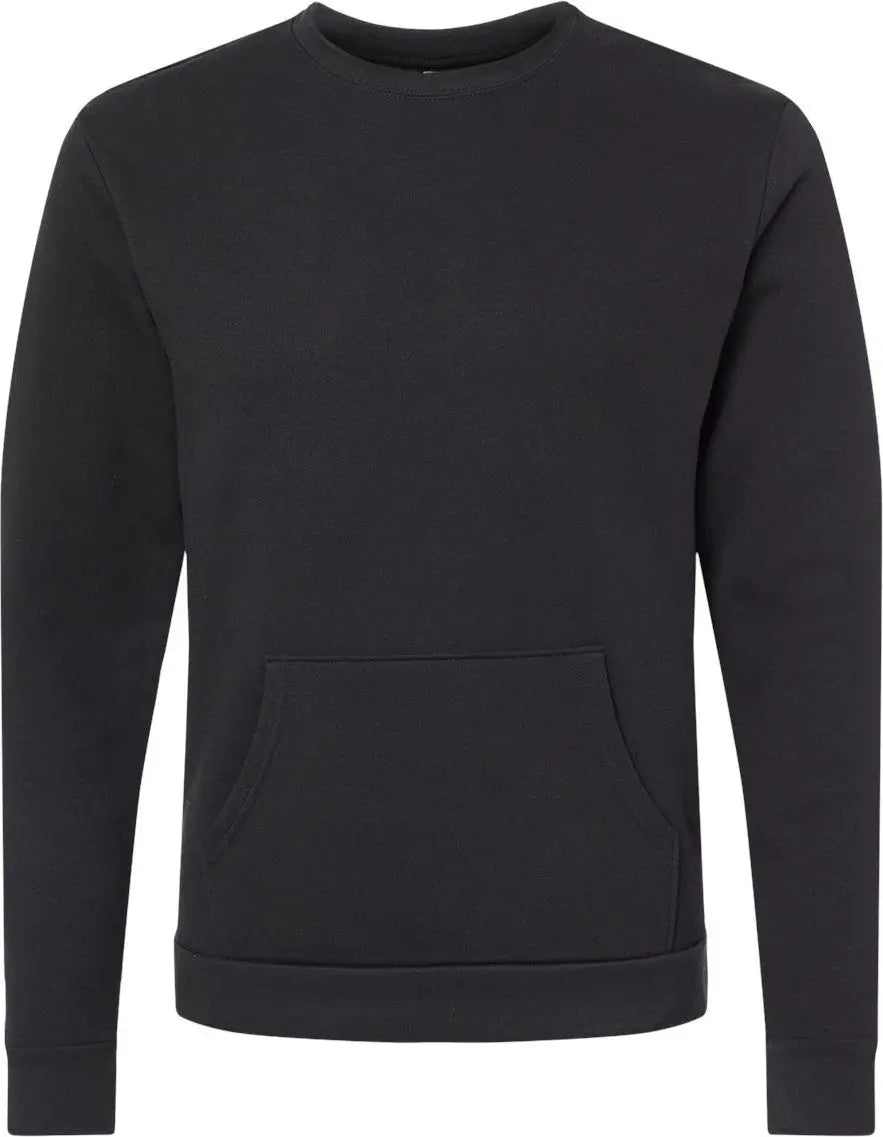 Next Level 9001 Santa Barbara Pocket Sweatshirt - Black - Adult Xs