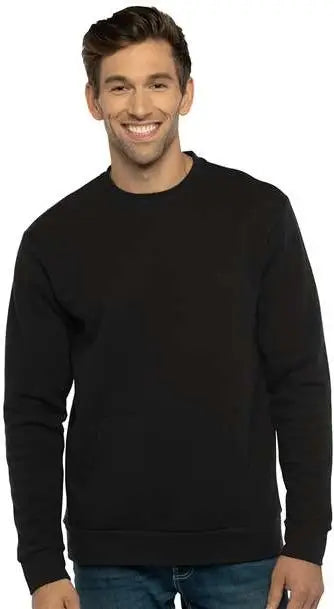 Next Level 9001 Santa Barbara Pocket Sweatshirt - Black