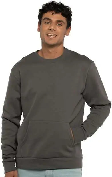 Next Level 9001 Santa Barbara Pocket Sweatshirt - Heavy Metal