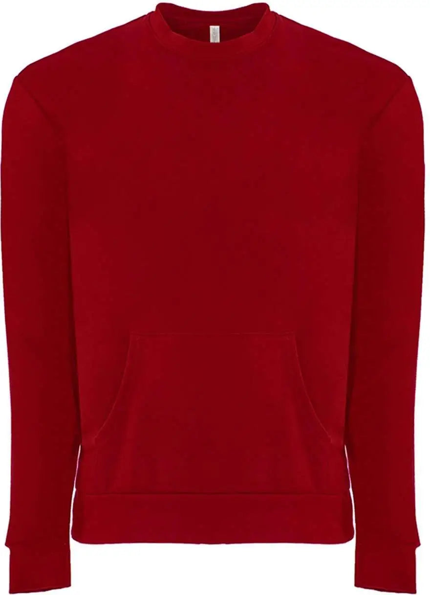 Next Level 9001 Santa Barbara Pocket Sweatshirt - Red