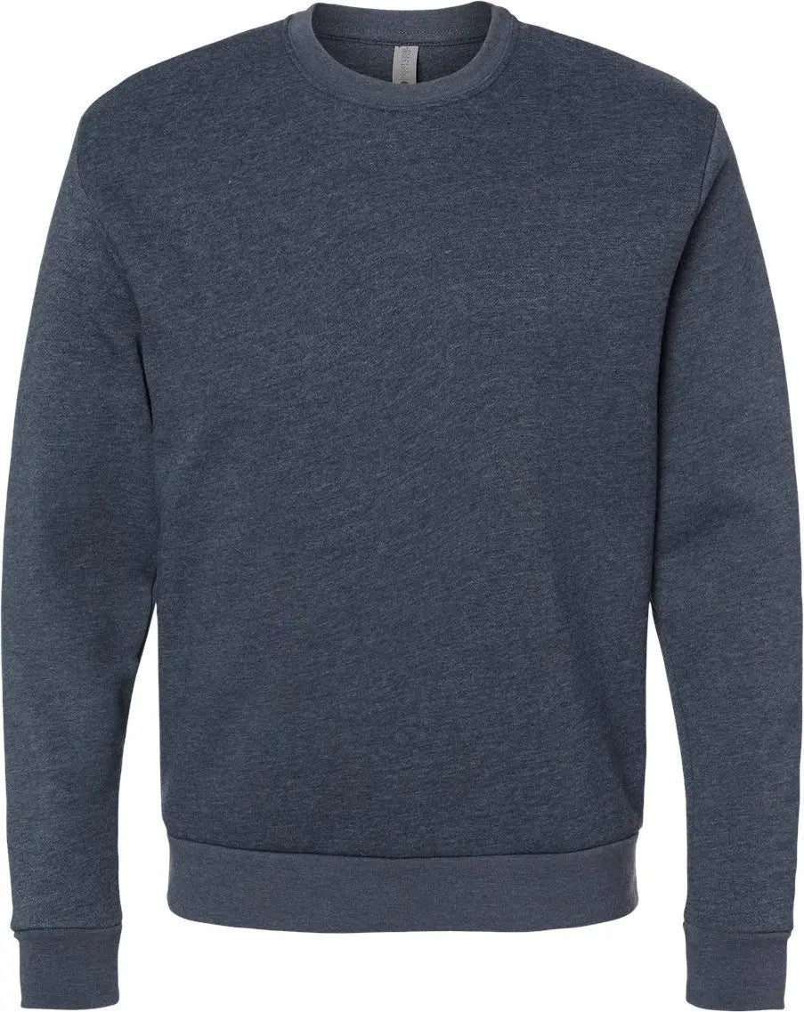 Next Level 9002 Malibu Sweatshirt - Heather Midnight Navy - Adult Xs