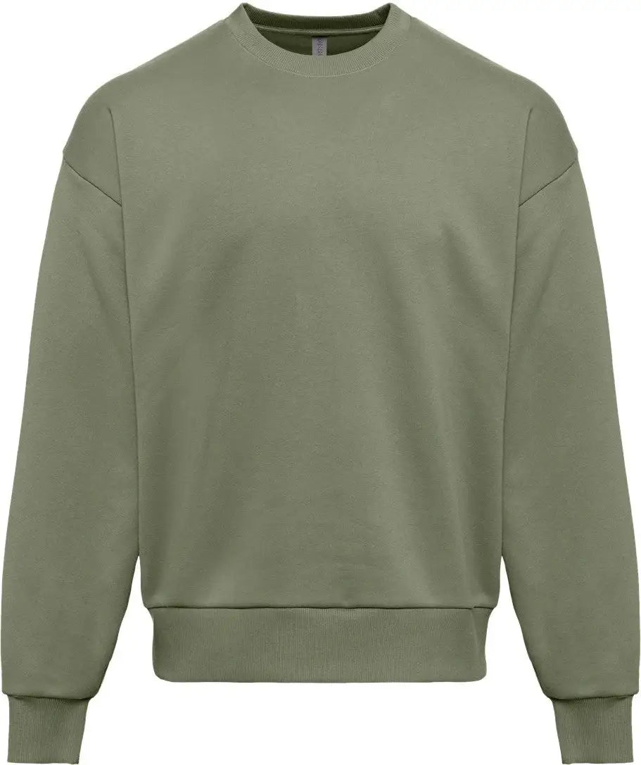 Next Level 9007 Heavyweight Sweatshirt - Light Olive - Adult Xs