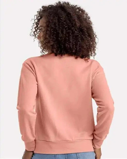 Next Level 9084 Women’s Sueded French Terry Sweatshirt - Desert Pink