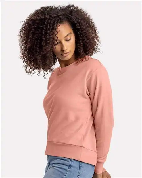 Next Level 9084 Women’s Sueded French Terry Sweatshirt - Desert Pink