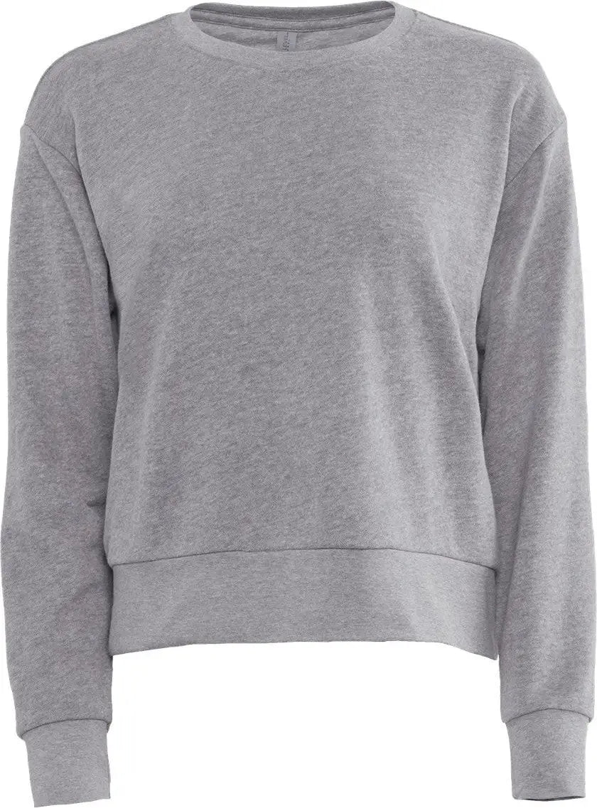 Next Level 9084 Women’s Sueded French Terry Sweatshirt - Heather Gray - Ladies Xs