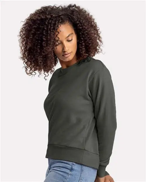 Next Level 9084 Women’s Sueded French Terry Sweatshirt - Heavy Metal