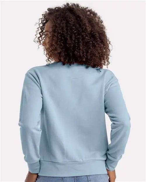Next Level 9084 Women’s Sueded French Terry Sweatshirt - Stonewash Denim