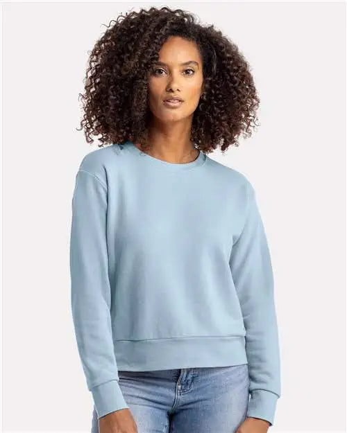 Next Level 9084 Women’s Sueded French Terry Sweatshirt - Stonewash Denim