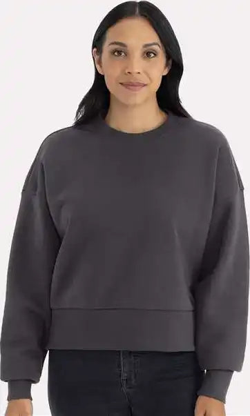 Next Level 9087 Women’s Heavyweight Crewneck Sweatshirt Graphite Black