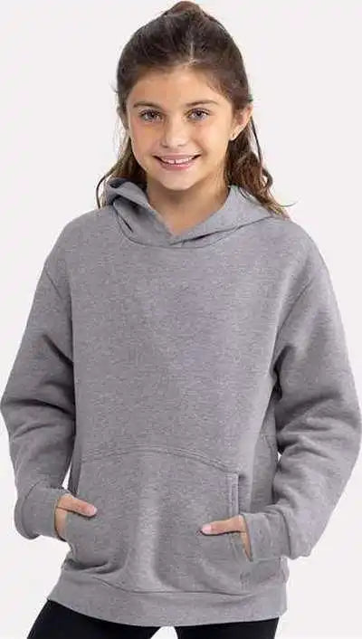 Next Level 9113 Youth Fleece Hoodie - Heather Gray