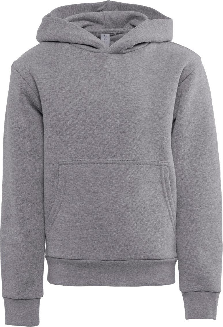 Next Level 9113 Youth Santa Barbara Fleece Pullover Hoodie - Heather Gray - Xs