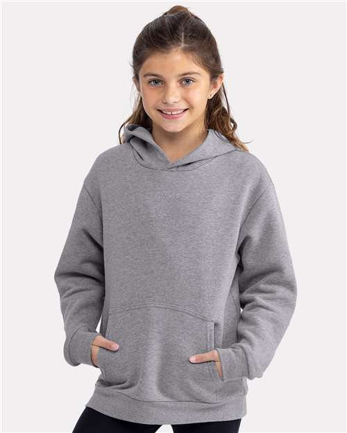 Next Level 9113 Youth Santa Barbara Fleece Pullover Hoodie - Heather Gray