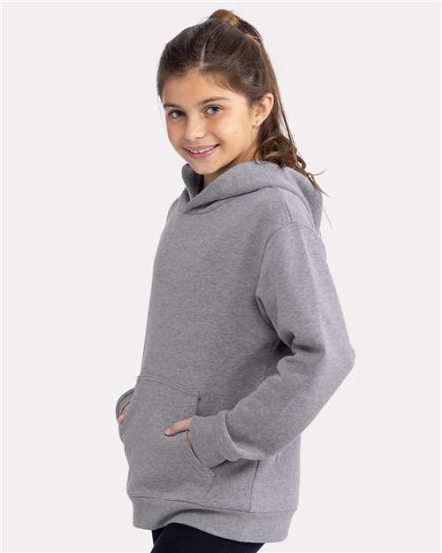 Next Level 9113 Youth Santa Barbara Fleece Pullover Hoodie - Heather Gray