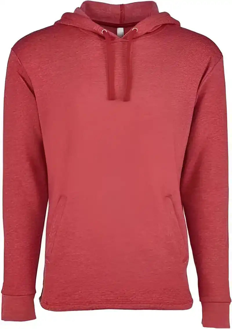 Next Level 9300 Unisex Malibu Welt Pocket Hoodie Heather Cardinal