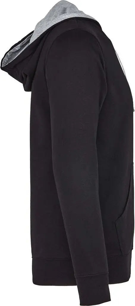 Next Level 9301 Laguna Hoodie - Black - Heather Gray - Black/ / Adult Xs