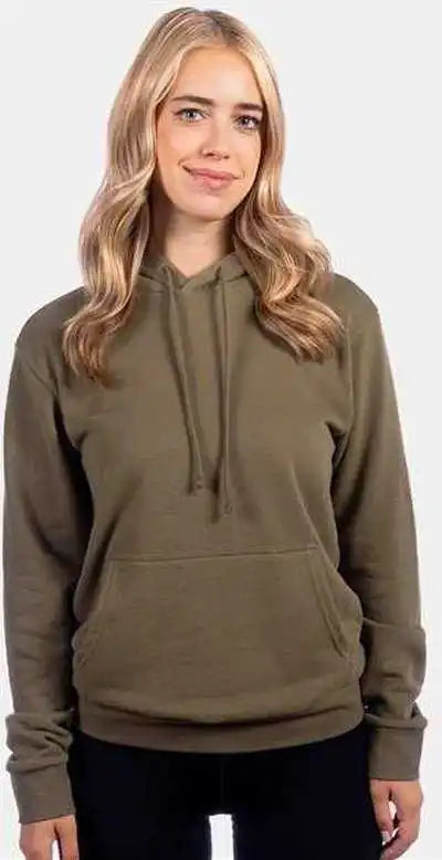Next Level 9304 Unisex Laguna Sueded Hoodie - Military Green
