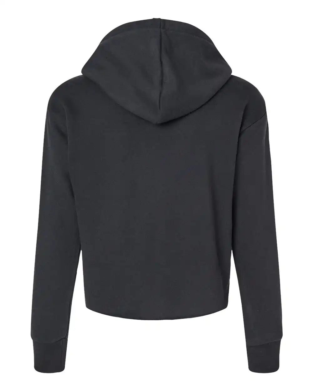 Next Level 9384 Women’s Laguna Sueded Raw Edge Crop Hoodie - Black - Xs