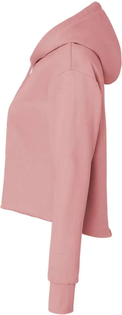 Next Level 9384 Women’s Laguna Sueded Raw Edge Crop Hoodie - Desert Pink