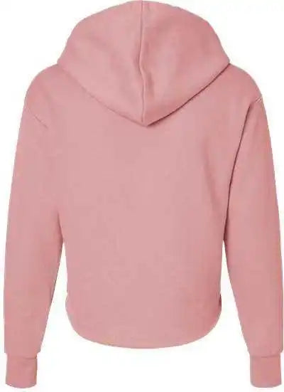 Next Level 9384 Women’s Laguna Sueded Raw Edge Crop Hoodie Desert Pink