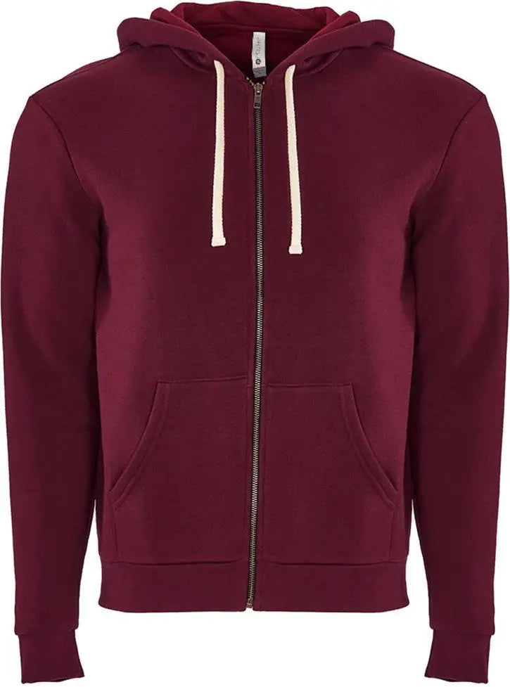 Next Level 9602 80/20 Full Zip Hoodie - Maroon - Adult Xs