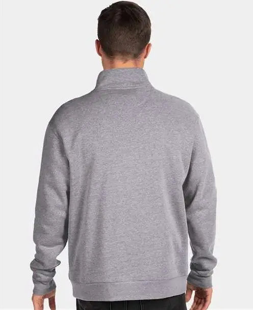 Next Level 9643 Quarter Zip Pullover Fleece - Heather Gray