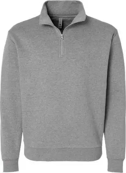 Next Level 9643 Unisex Fleece Quarter Zip Pullover Heather Gray