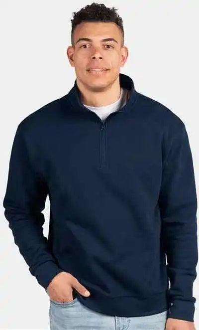 Next Level 9643 Unisex Fleece Quarter Zip Pullover Midnight Navy