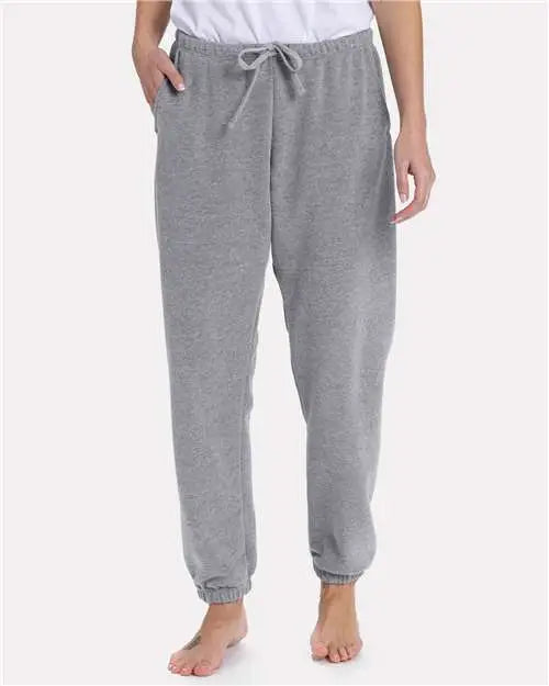 Next Level 9884 Women’s Laguna Sueded Sweatpants - Heather Gray - Ladies Xs