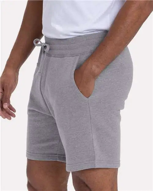 Next Level 9903 Fleece Seatshorts - Heather Gray