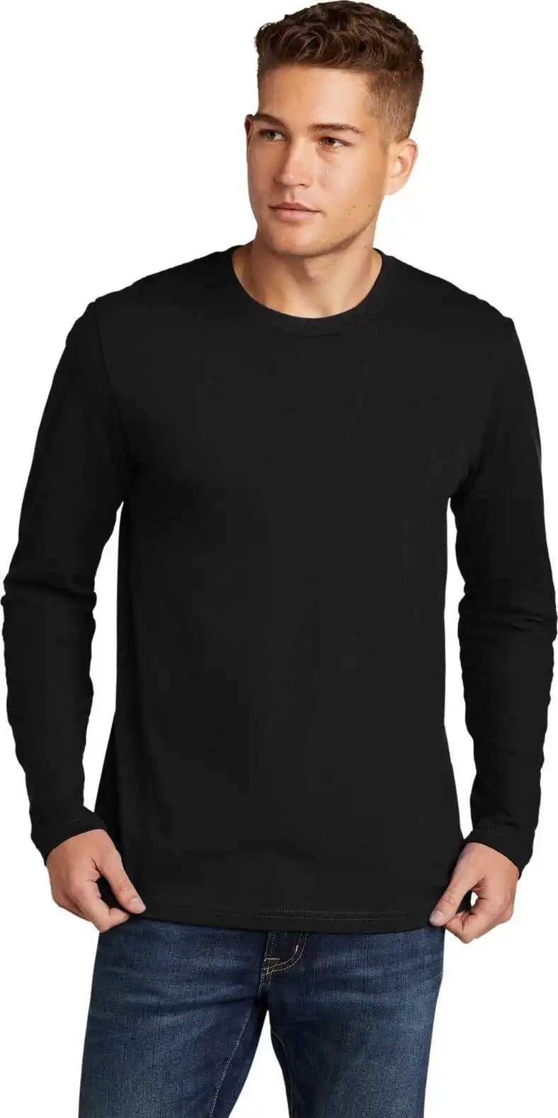 Next Level Apparel Nl3601 Cotton Long Sleeve Tee - Black