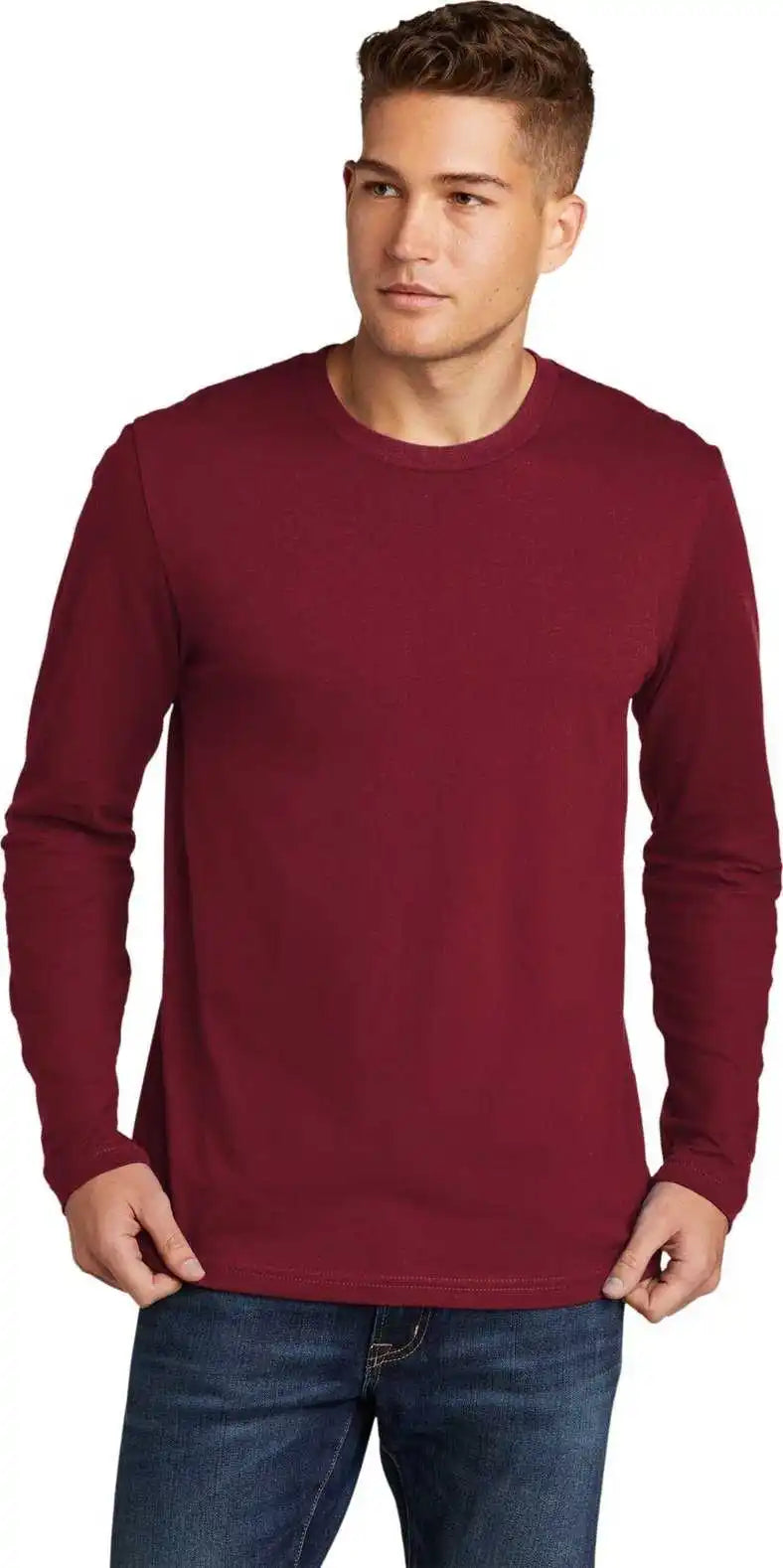 Next Level Apparel Nl3601 Cotton Long Sleeve Tee - Cardinal