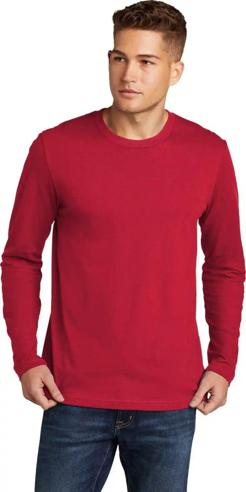 Next Level Apparel Nl3601 Cotton Long Sleeve Tee - Red