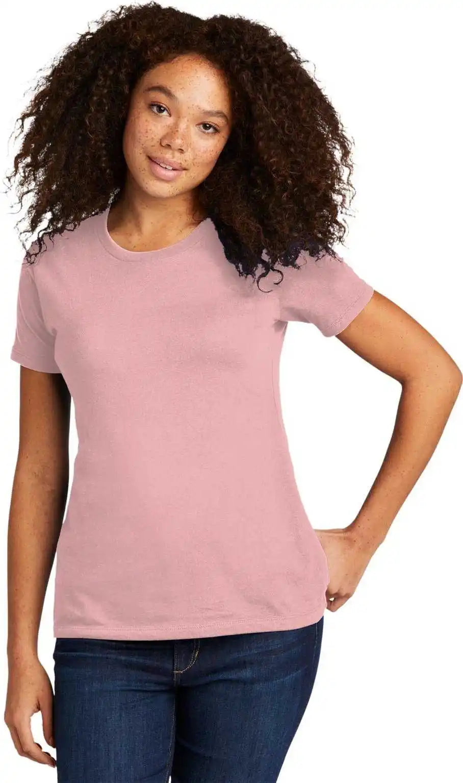Next Level Apparel Nl3900 Women’s Cotton Tee - Light Pink