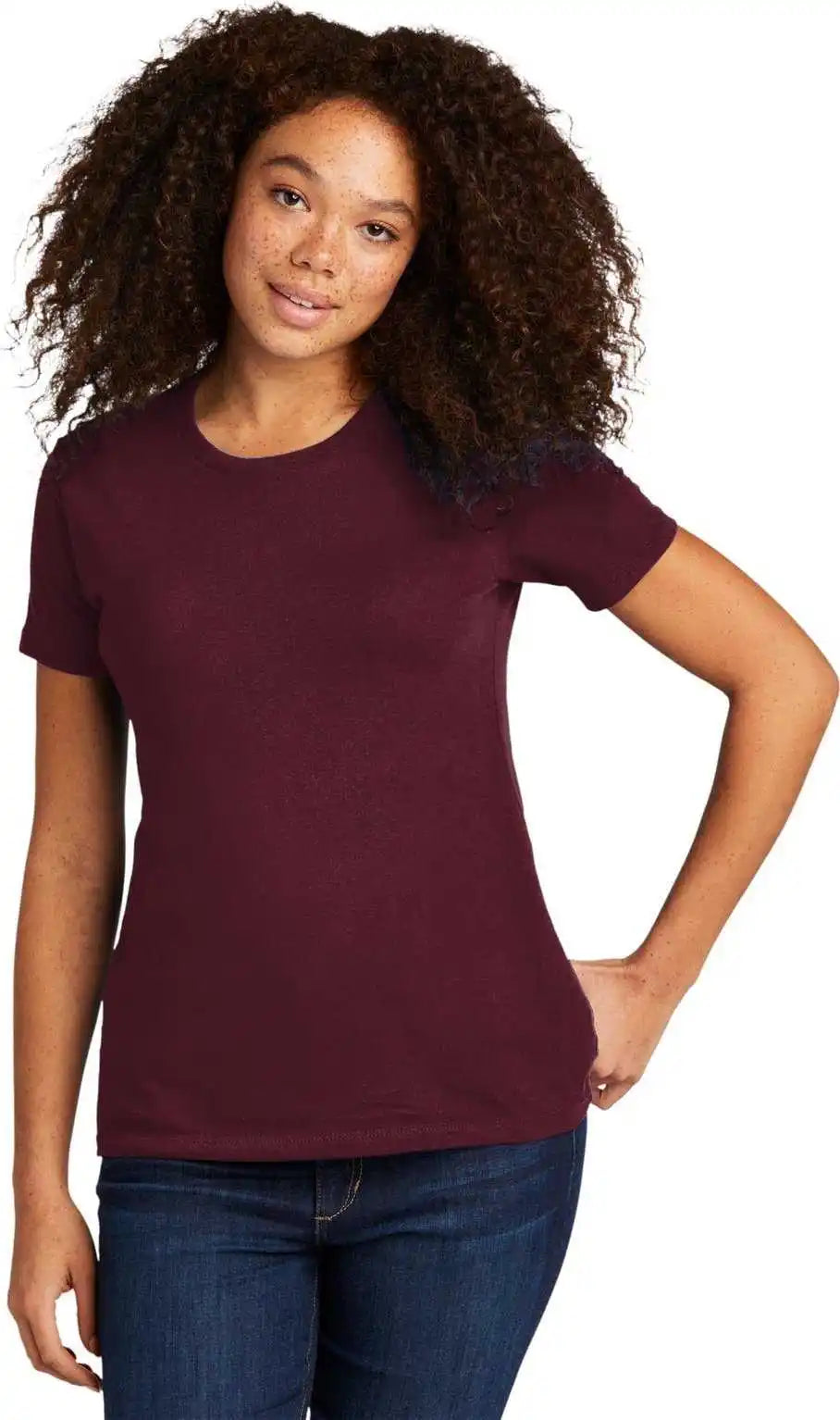 Next Level Apparel Nl3900 Women’s Cotton Tee - Maroon