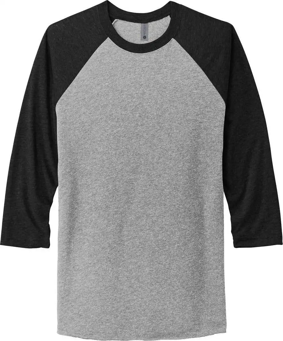 Next Level Apparel Nl6051 Unisex Tri-blend 3/4-sleeve Raglan Tee - Vtg Black/ Prem Hthr