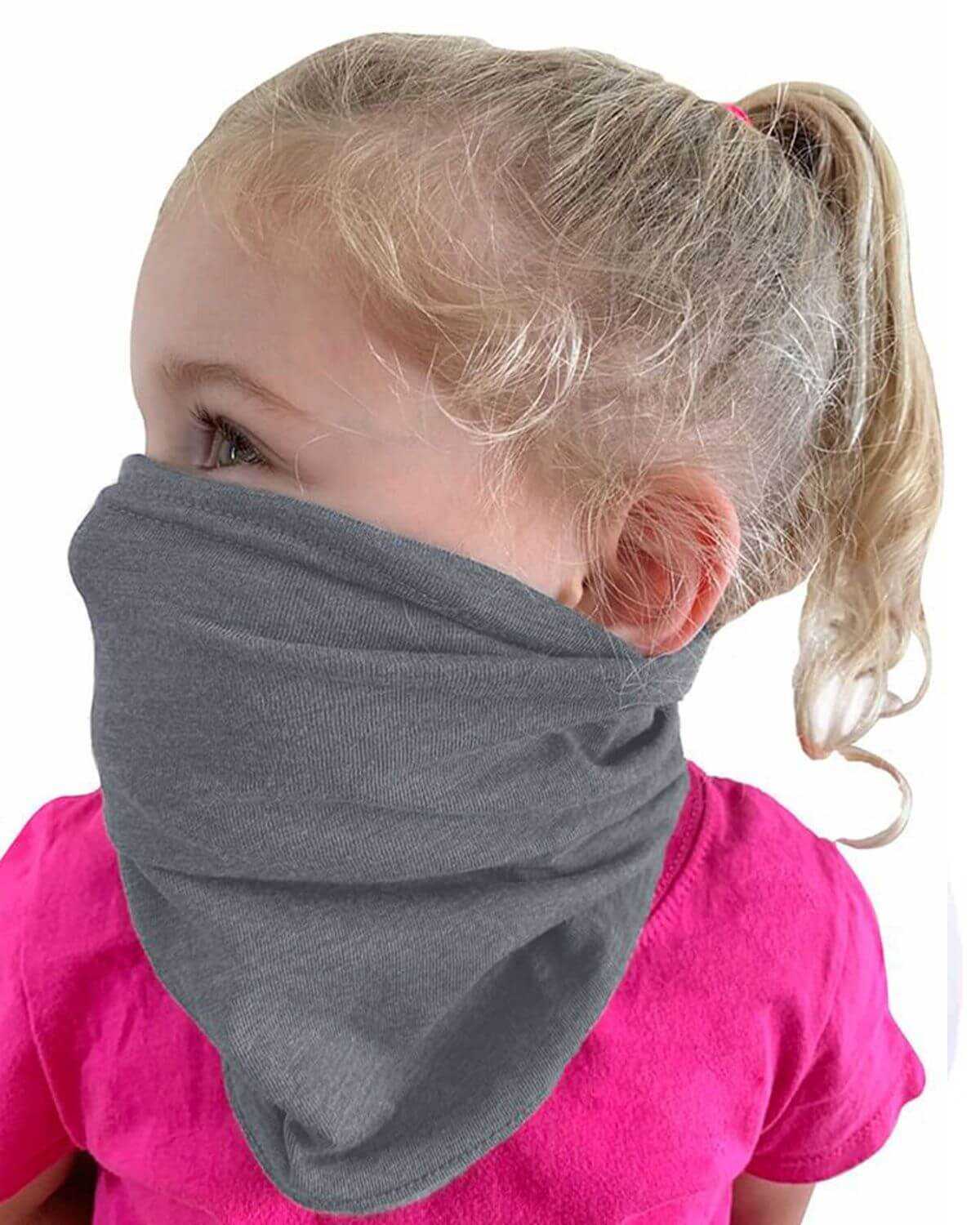 Next Level MG107 Youth General Use Neck Gaiter Pkg 12 - Premium Heather - HIT a Double - 1