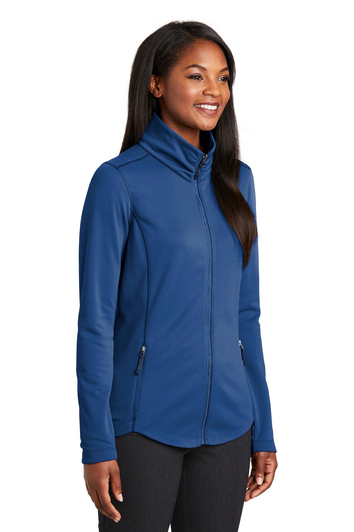 Night Sky Blue Port Authority Women's Collective Smooth Fleece Jacket. L904