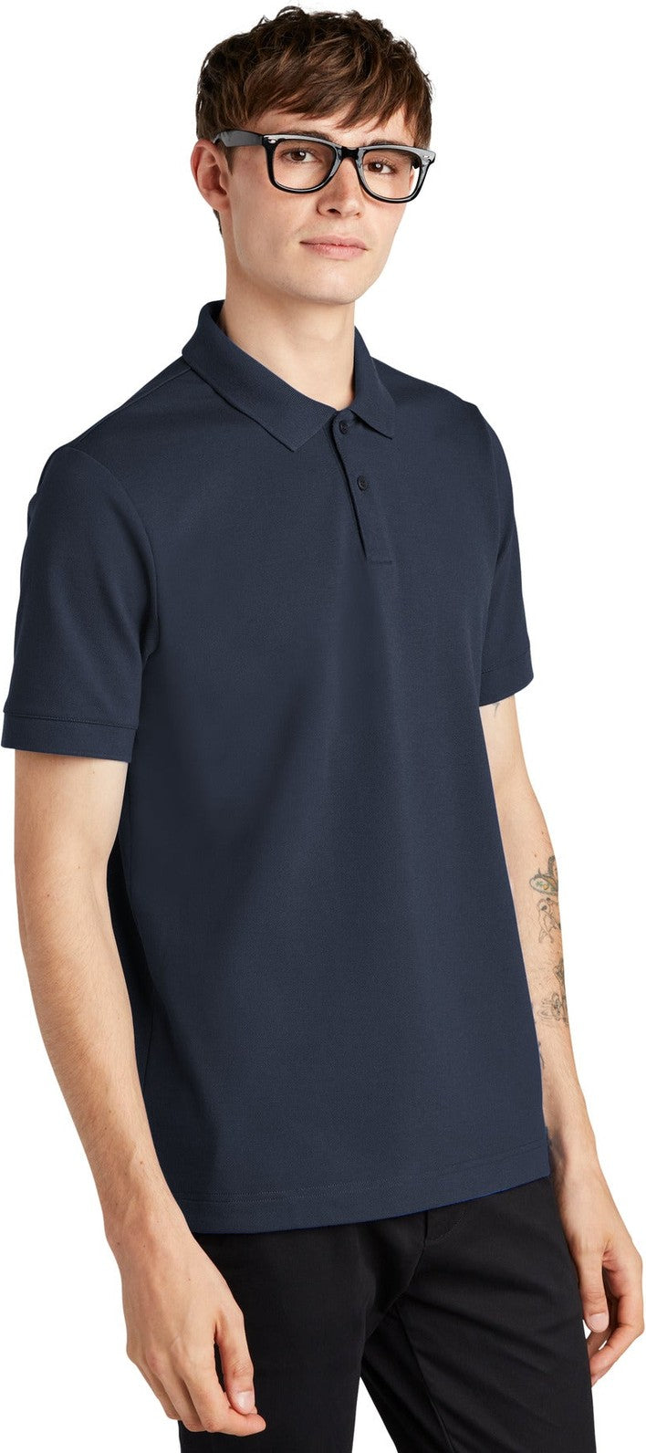 NightNavy Mercer+Mettle Stretch Heavyweight Pique Polo MM1000