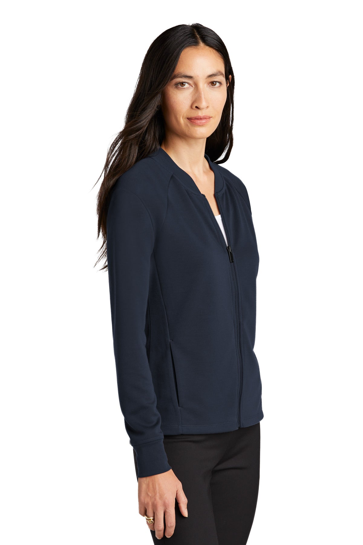 NightNavy Mercer+Mettle Women's Double-Knit Bomber MM3001