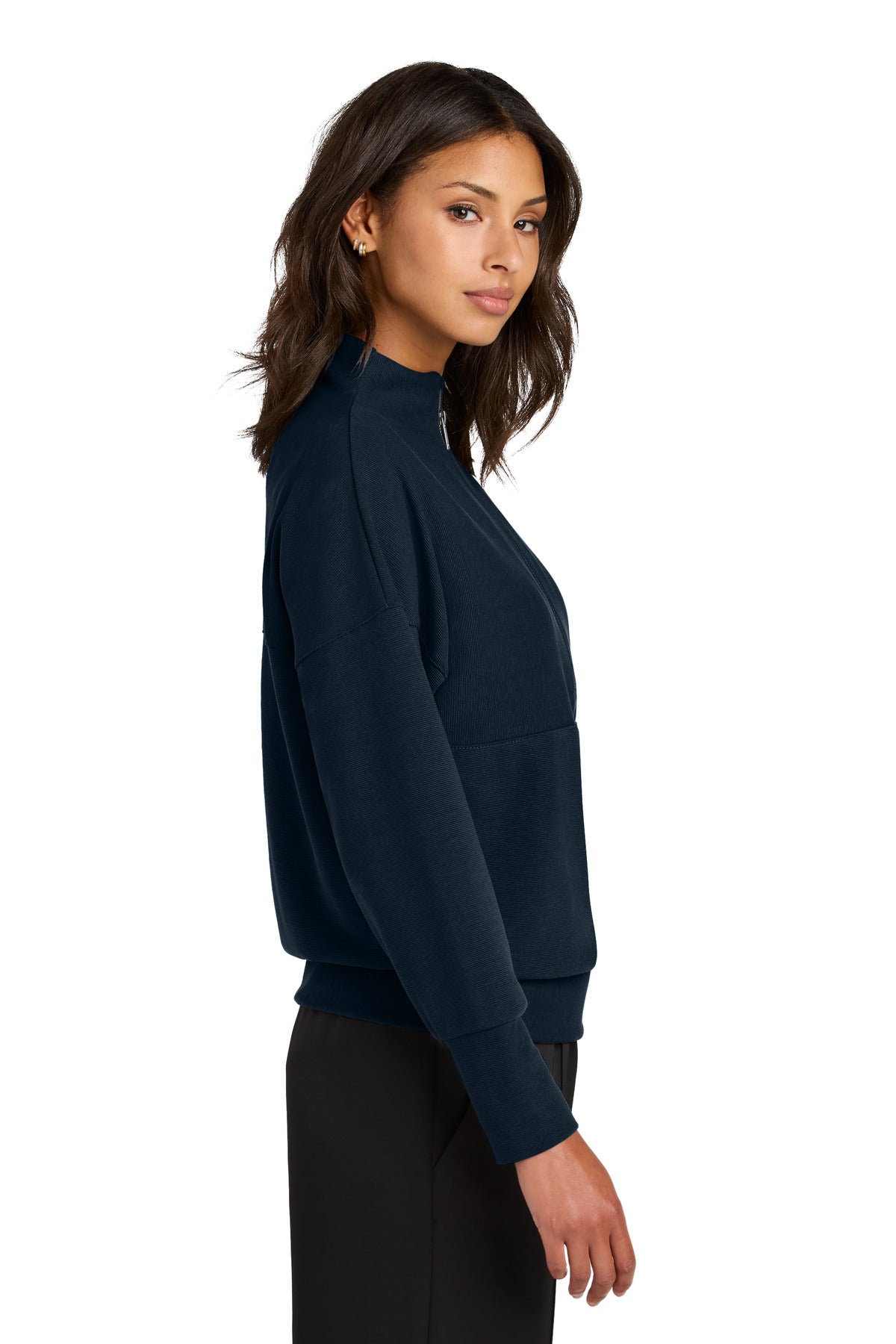 NightNavy Mercer+Mettle Women's Linear Texture 1/4-Zip MM3041