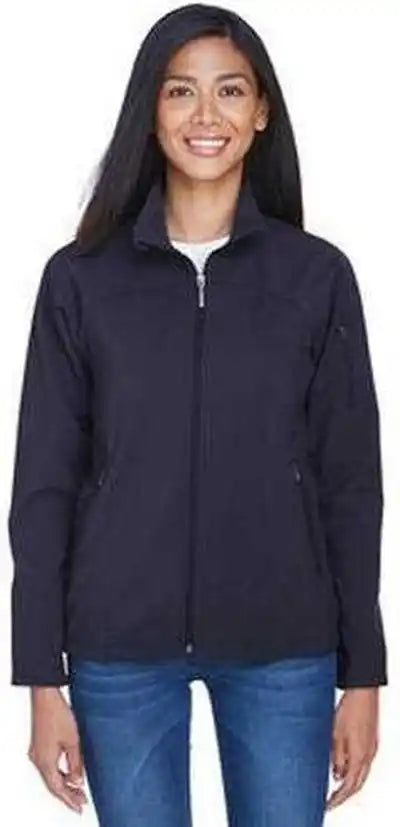 North End 78034 Ladies’ Three-layer Fleece Bonded Performance Soft Shell Jacket - Midnight Navy