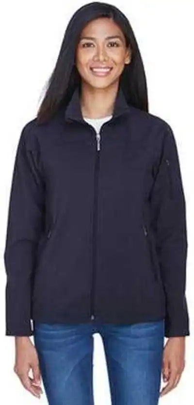 North End 78034 Ladies’ Three-layer Fleece Bonded Performance Soft Shell Jacket - Midnight Navy