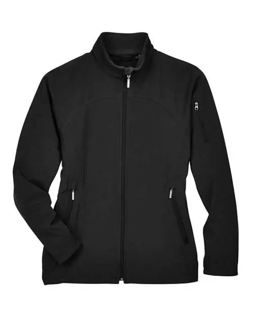 North End 78034 Women’s 3-layer Fleece Performance Soft Shell Jacket - Black