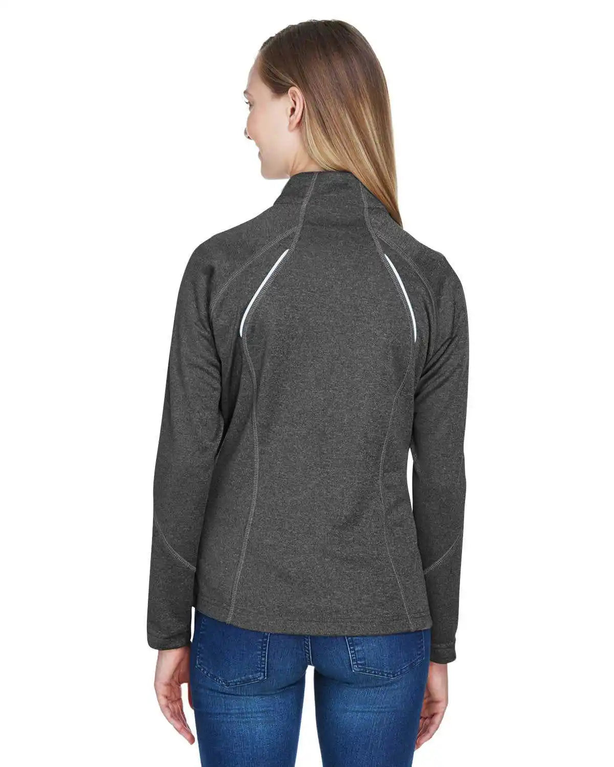 North End 78174 Ladies’ Gravity Performance Fleece Jacket - Carbon Heather