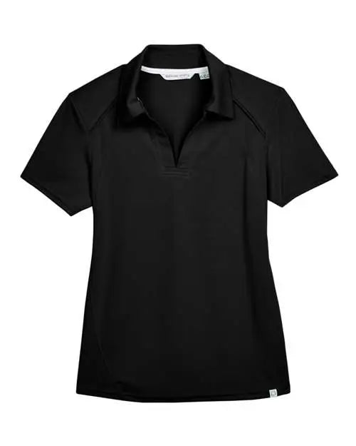 North End 78632 Women’s Recycled Polyester Performance Pique Polo - Black