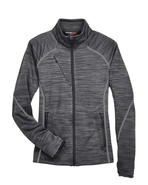 North End 78697 Women’s Flux Mãlange Bonded Fleece Jacket - Carbon Black
